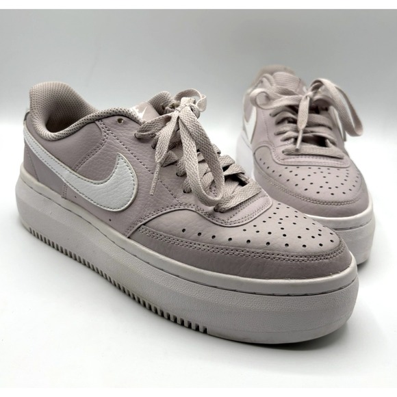 Nike Shoes - NIKE Court Vision Alta Sneaker Women's Size 7.5 Violet White Leather Shoe